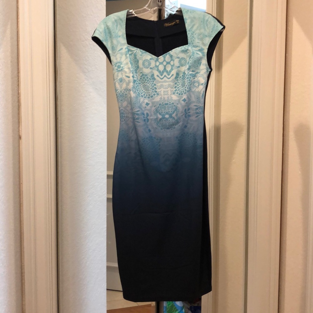 Blue ombré dress
